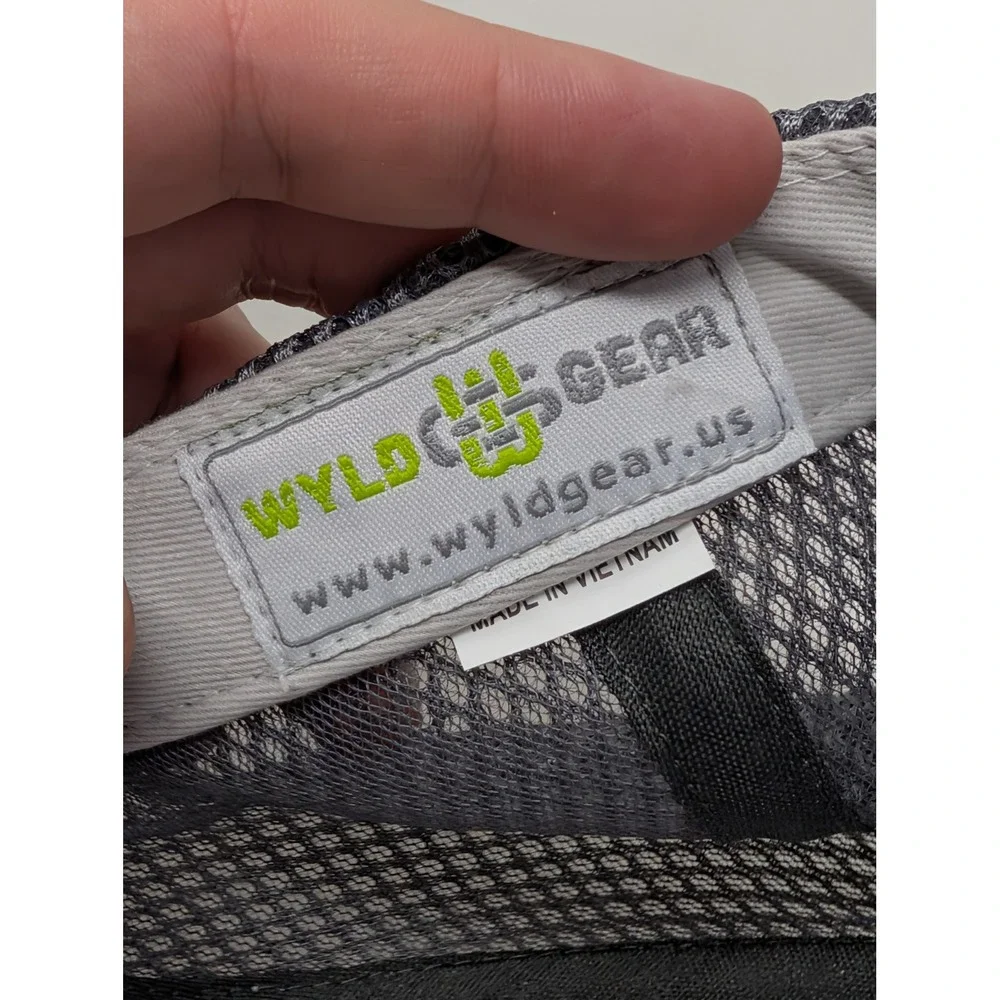 Wyld Gear Trucker Hat White Grey Pink Logo Adjustable Snapback Mesh Meshback Cap
